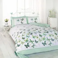 Flutter King Size Duvet Set - Green