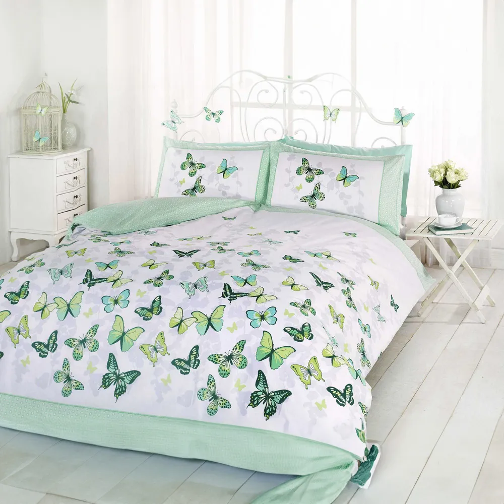 Flutter King Size Duvet Set - Green