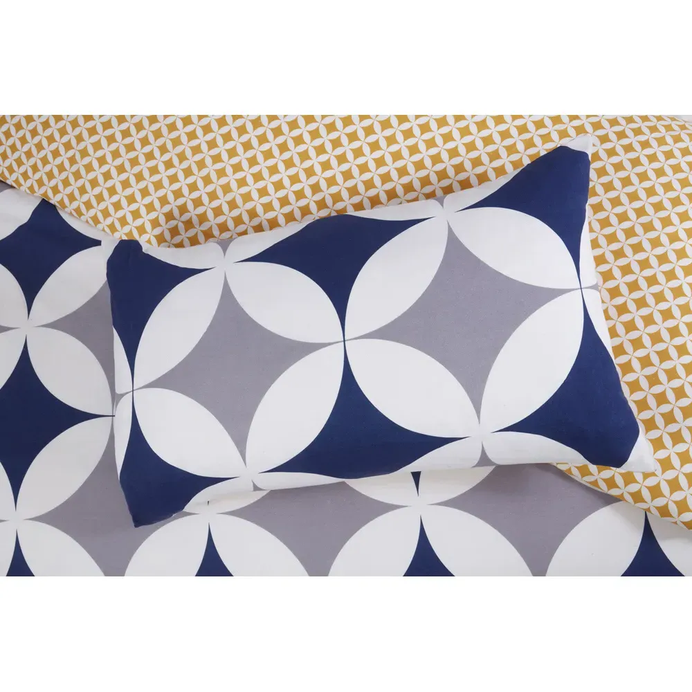 Geo King Size Duvet Set - Blue