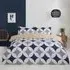 Geo King Size Duvet Set - Blue
