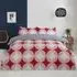 Geo King Size Duvet Set - Red
