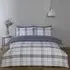 Harris King Size Check Duvet Set - Blue, Microfibre