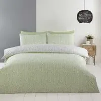 Helston King Size Duvet Set - Green, Microfiber