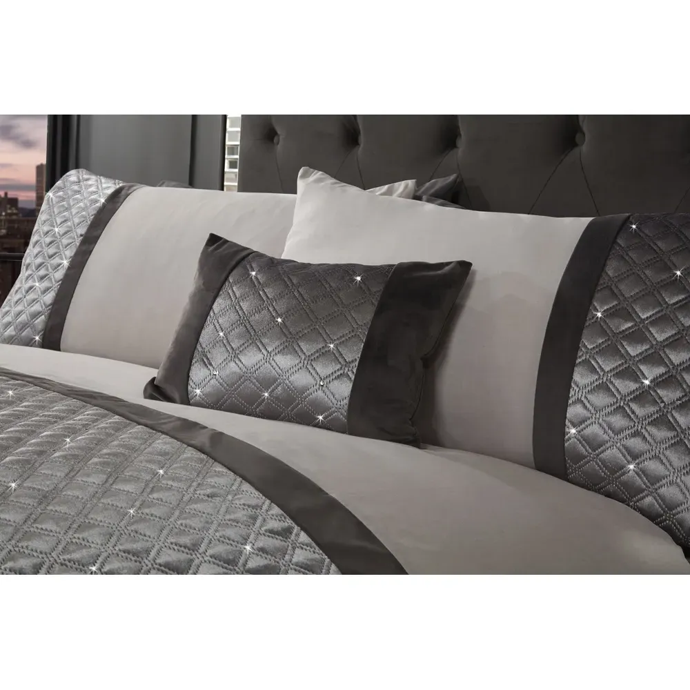 Hollywood King Size Duvet Set - Silver