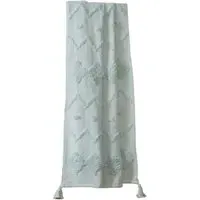 Juniper Tufted Cotton Throw Blanket - Blue