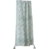 Juniper Tufted Cotton Throw Blanket - Blue