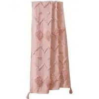 Juniper Tufted Cotton Throw Blanket - Pink