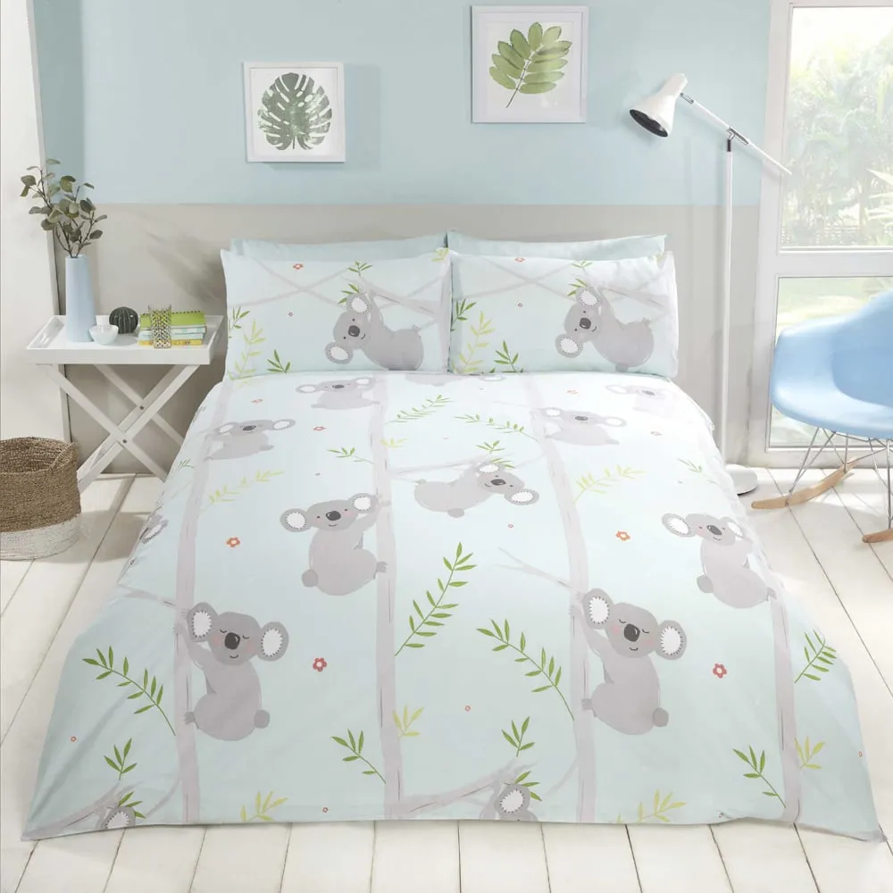 Koala Fun Single Duvet Cover Set - Multicolour image