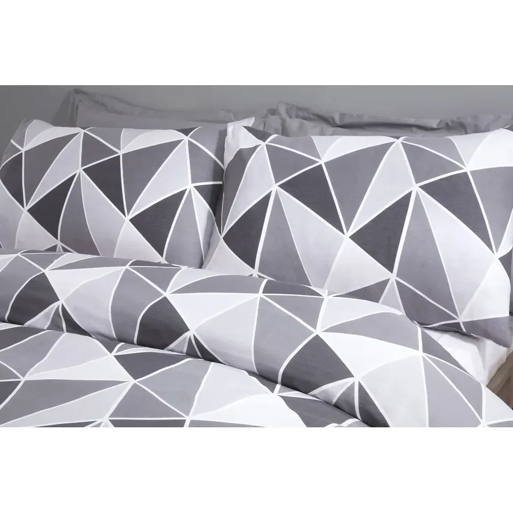 Leo King Size Duvet Set - Grey