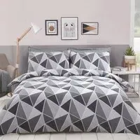 Leo King Size Duvet Set - Grey