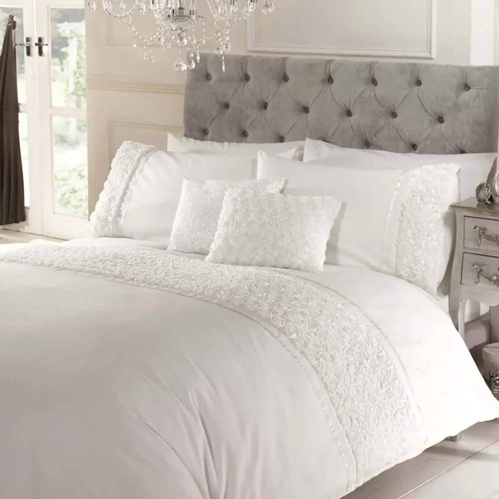 Limoges Single Duvet Set with Ruffles - Cream image