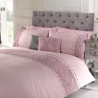 Limoges Single Duvet Set with Ruffles - Pink