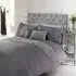 Limoges Super King Duvet Set with Ruffle Design - Silver