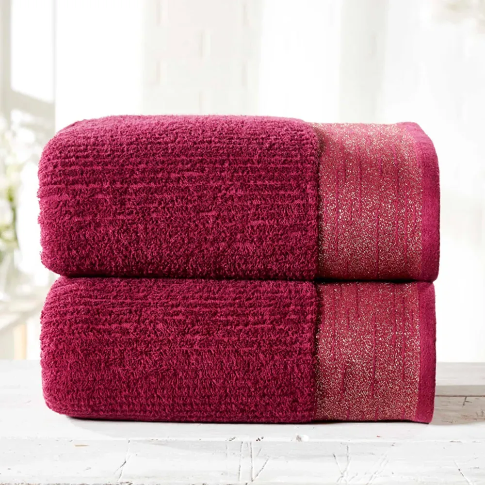 Mayfair Bath Sheet Bundle Set of 2 - Purple, Cotton