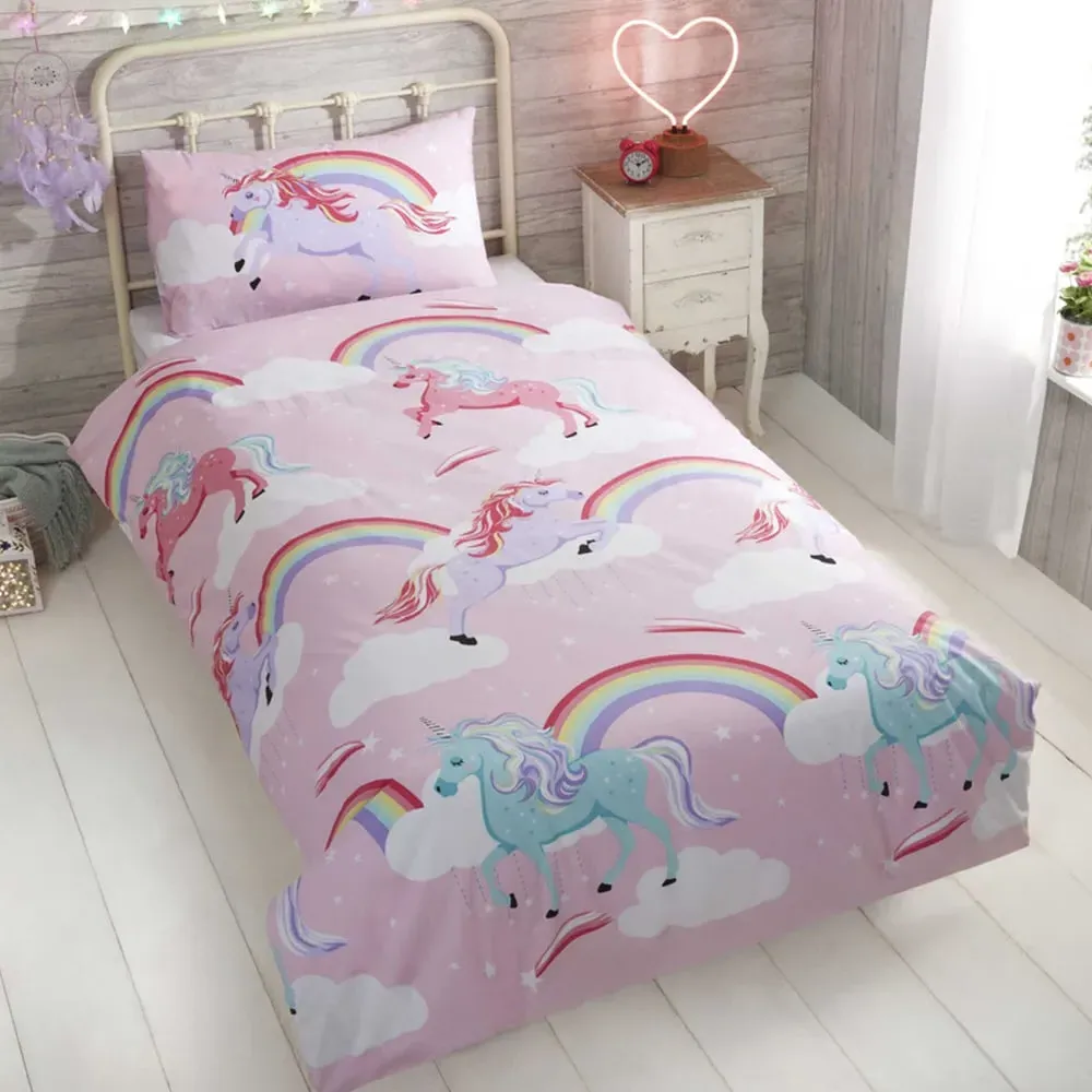 My Little Unicorn Single Duvet Cover Set - Multi image