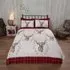 New Angus Stag Double Duvet Set - Red, Brushed Cotton