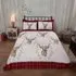 New Angus Stag King Size Duvet Set - Red, Brushed Cotton