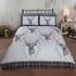 New Angus Stag Single Duvet Set - Grey, Brushed Cotton