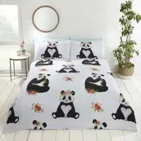 Pandas Double Duvet Set - Multi, Polycotton