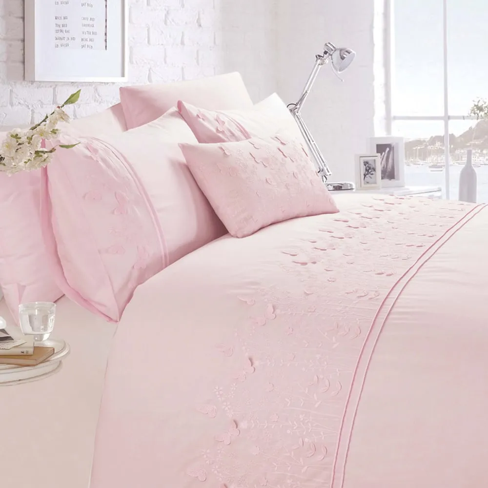 Papillon Single Duvet Set - Pink