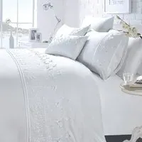 Papillon Super King Duvet Set - White