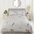 Paws and Tails Double Duvet Set - Grey, Microfibre