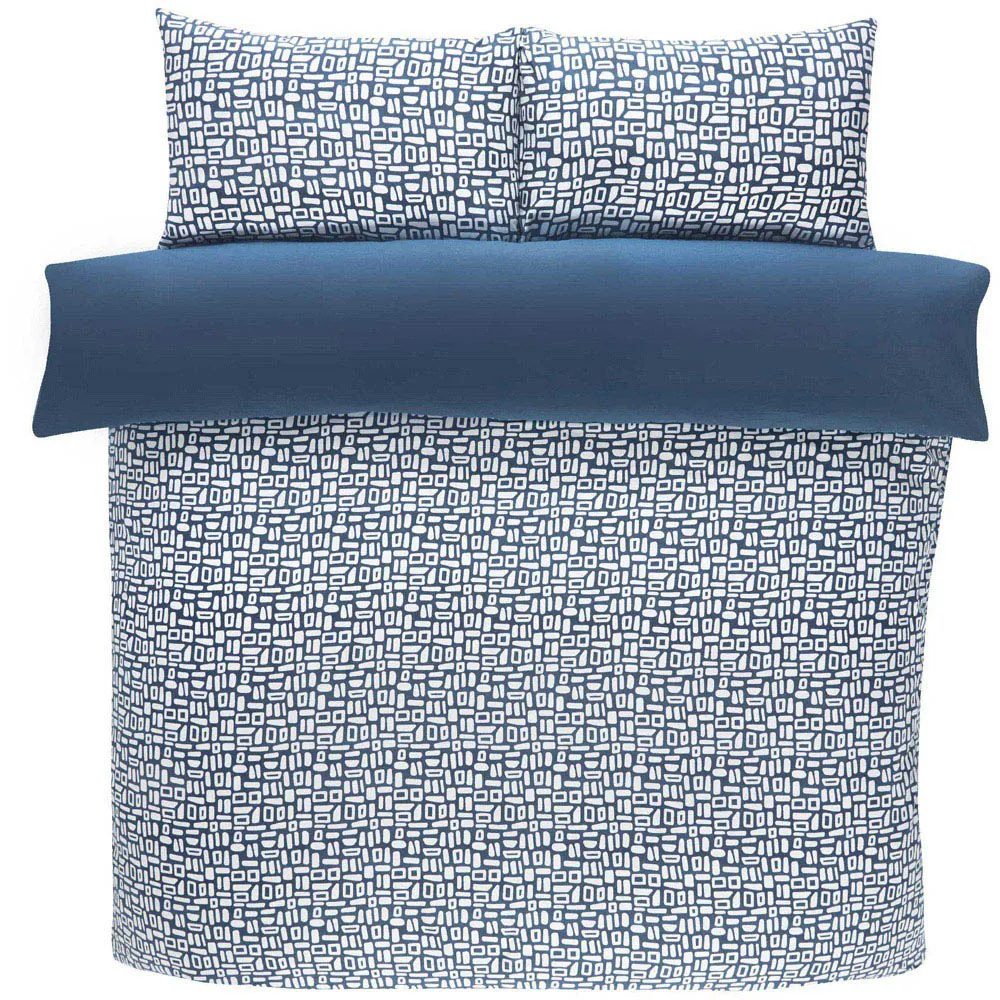 Pebbles King Size Duvet Set - Blue, Microfibre