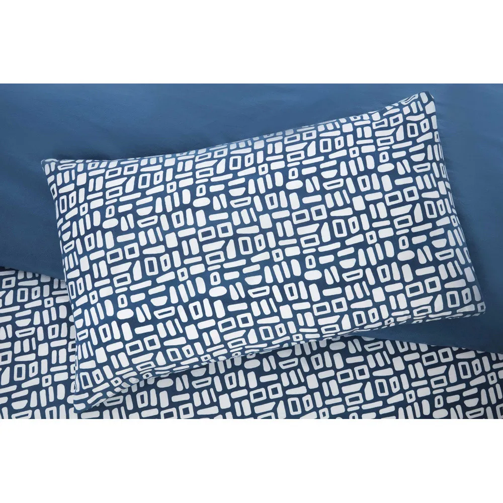 Pebbles King Size Duvet Set - Blue, Microfibre