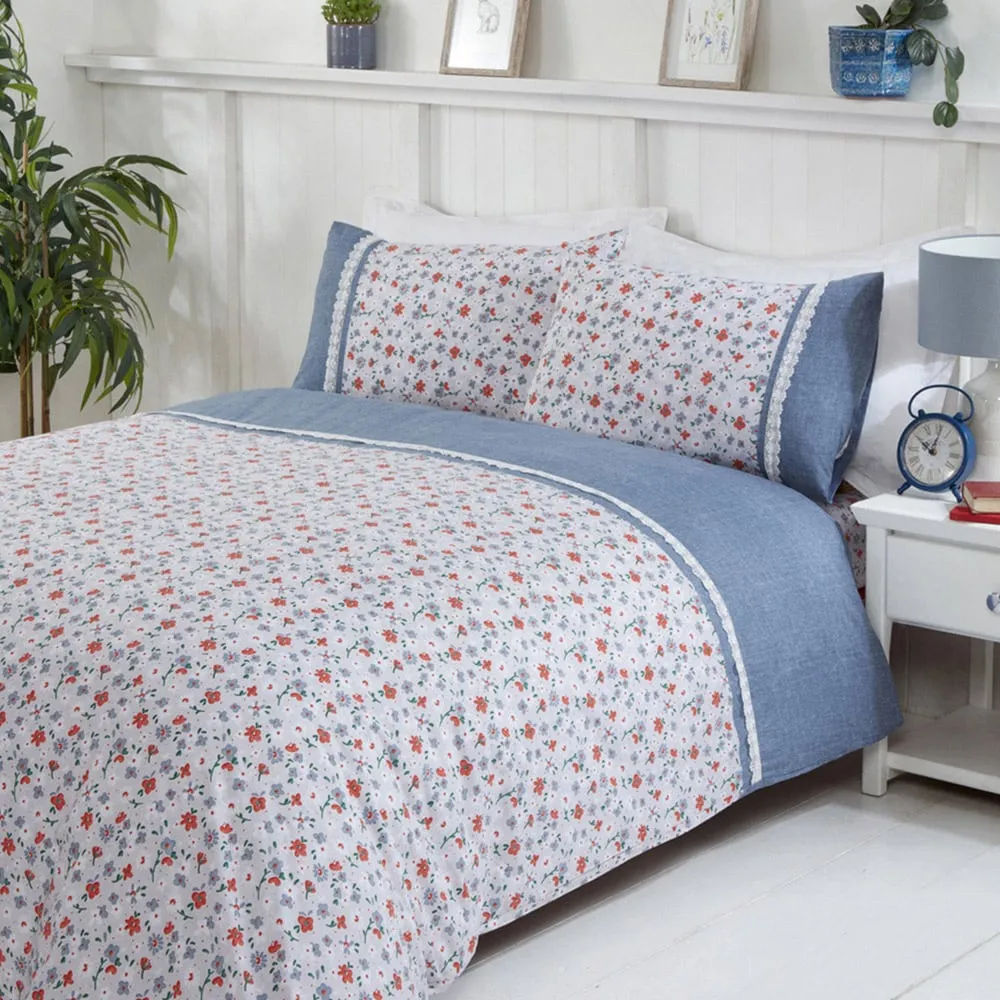 Penelope King Size Duvet Set - Blue