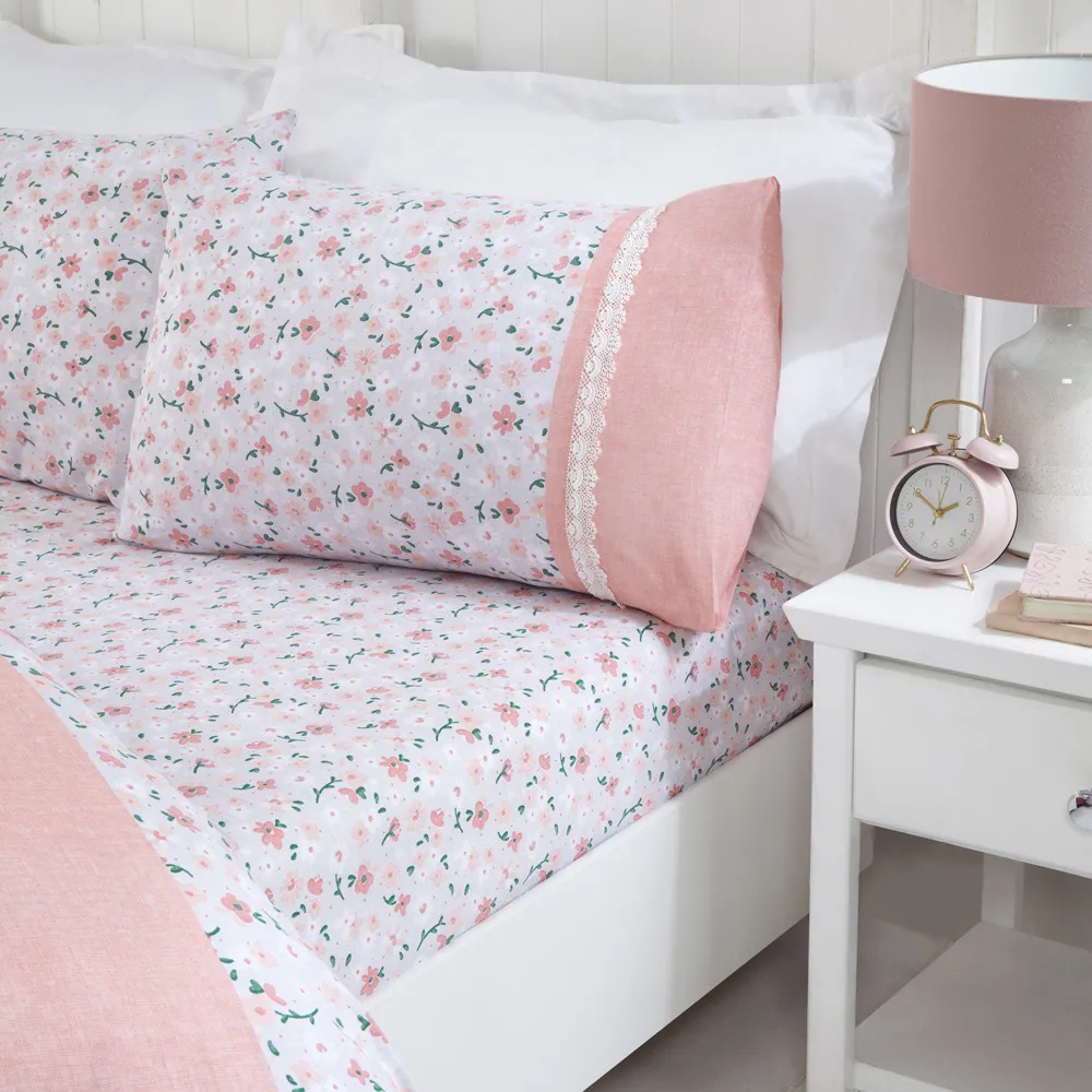 Penelope King Size Duvet Set - Pink