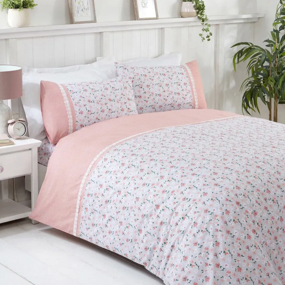 Penelope King Size Duvet Set - Pink