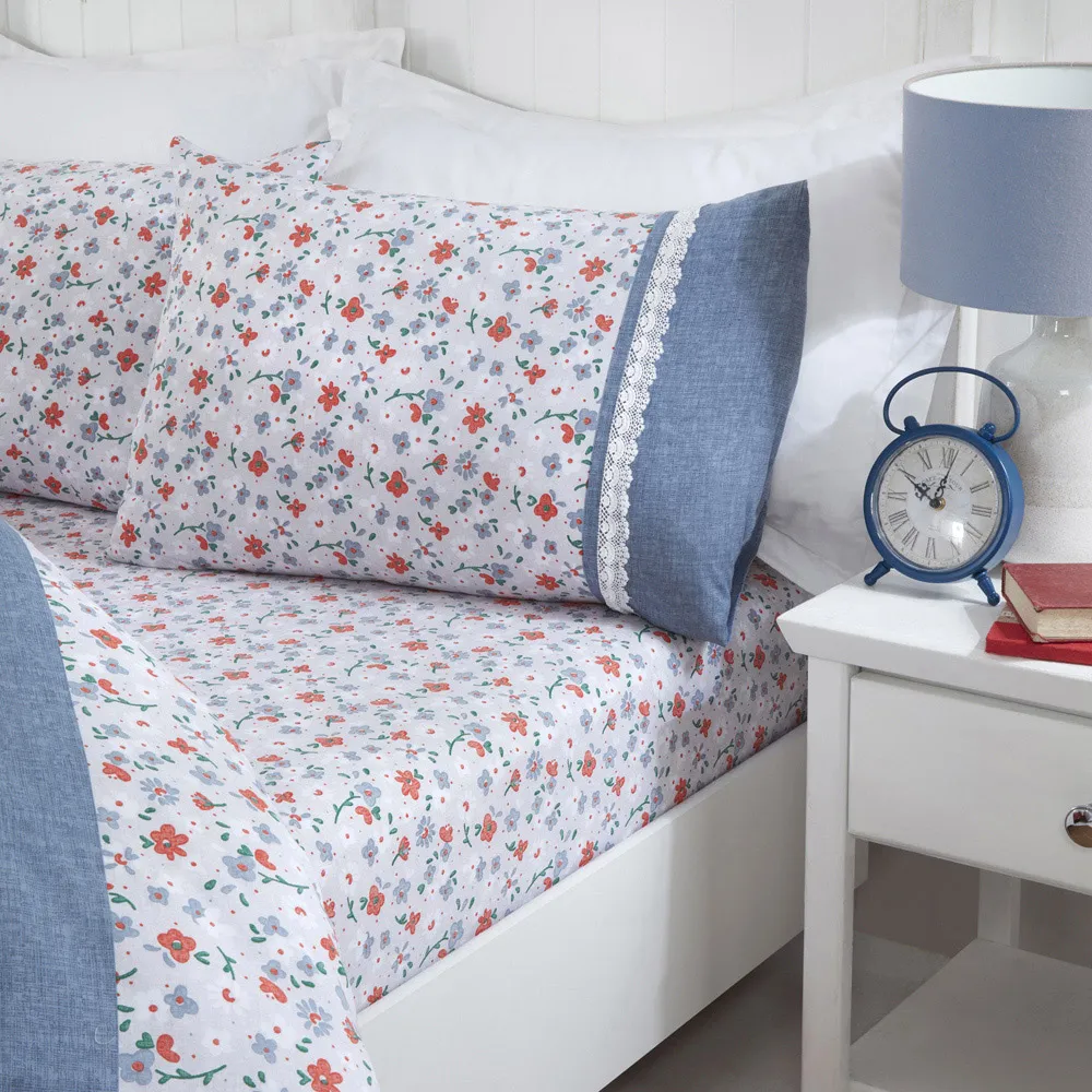 Penelope Single Duvet Set - Blue