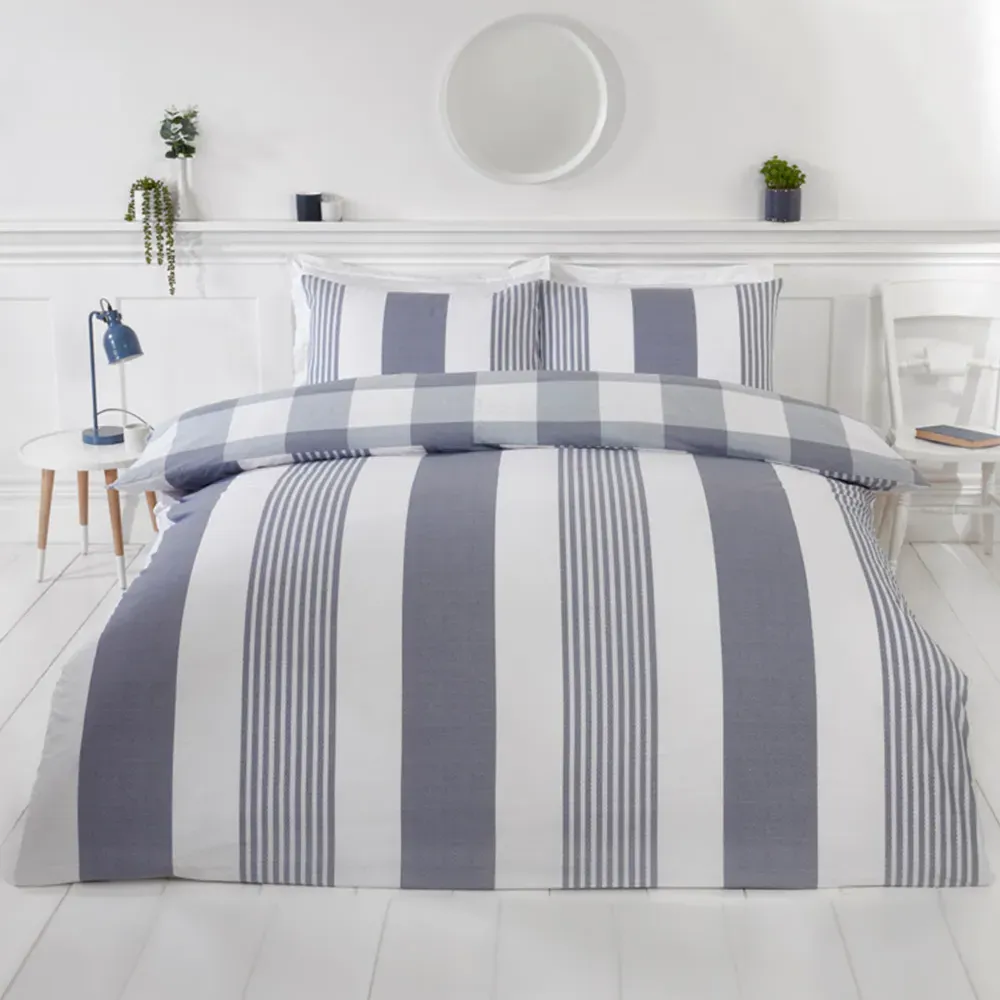 PH Chambray Super King Duvet Set - Blue, Cotton