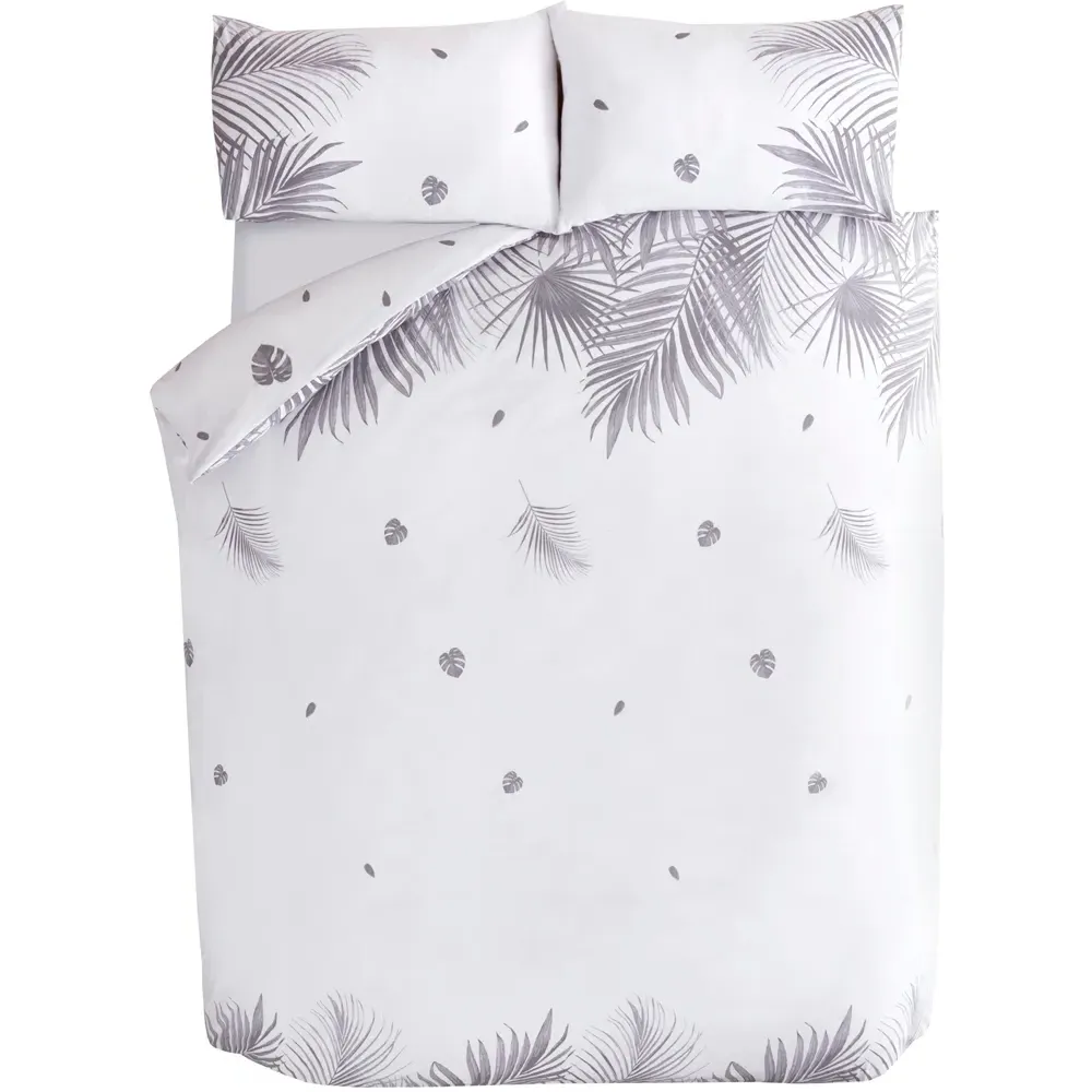 PH Tropics Double Duvet Set - Silver, Cotton