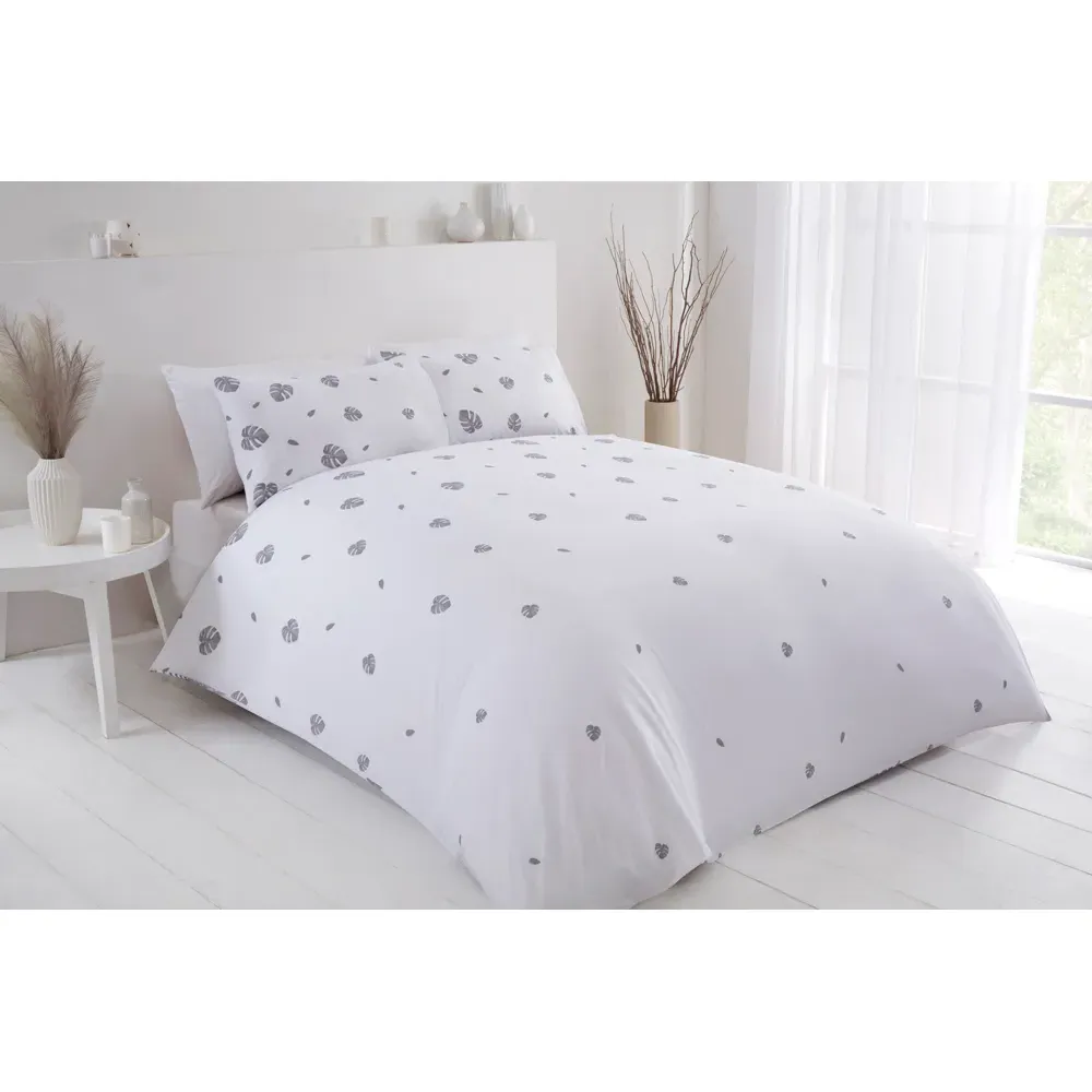 PH Tropics Single Duvet Set - Silver, Cotton