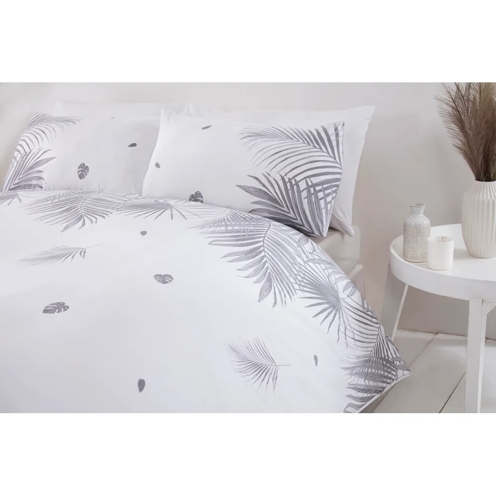 PH Tropics Single Duvet Set - Silver, Cotton