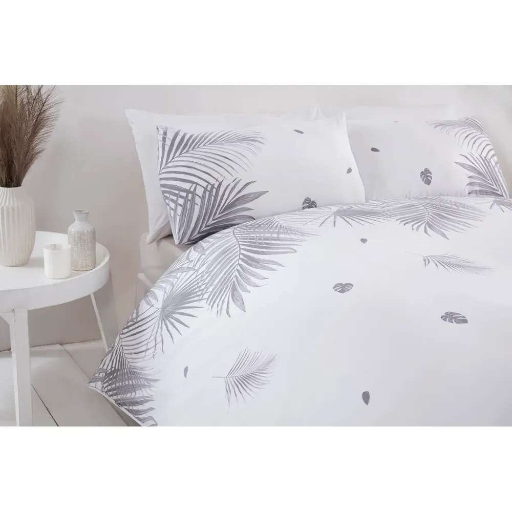 PH Tropics Super King Duvet Set - Grey, Cotton