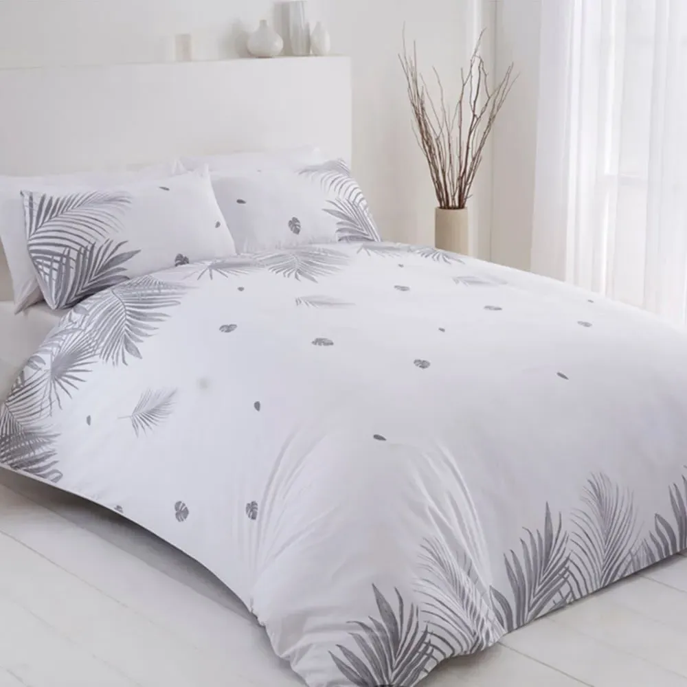 PH Tropics Super King Duvet Set - Grey, Cotton