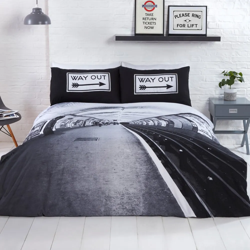 Platform King Size Reversible Duvet Set - Multicolour