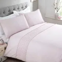 Pom Poms Double Duvet Set - Blush