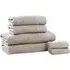 Retreat 6-Piece Towel Set with Waffle Trim - Brown, Cotton
