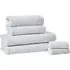 Retreat 6-Piece Towel Set with Waffle Trim - White, Cotton