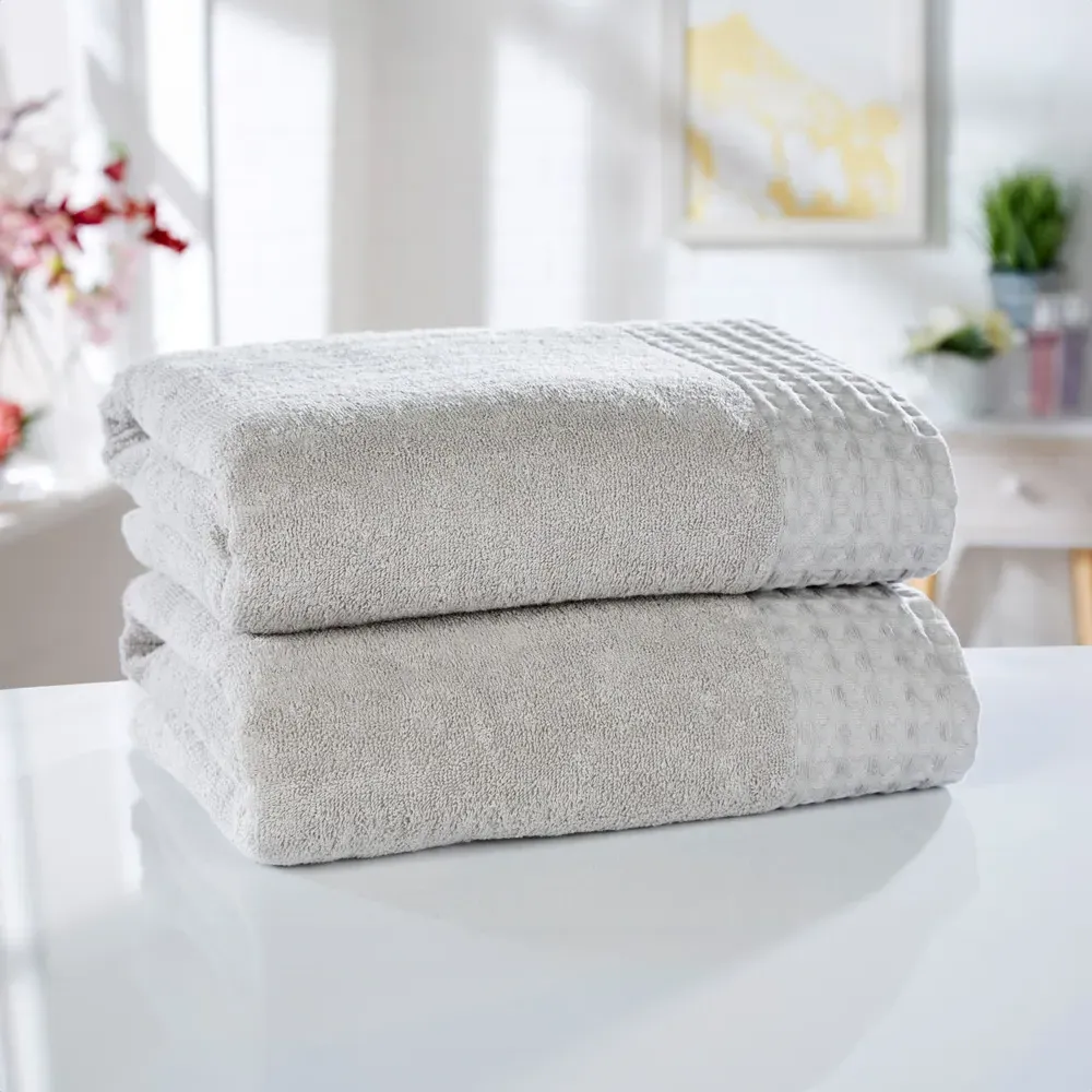 Retreat Cotton Bath Sheet Set of 2 - Silver