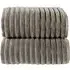 Ribbed Cotton Bath Sheet Bundle Set of 2 - Charcoal Grey
