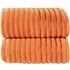 Ribbed Cotton Bath Sheet Set of 2 - Orange