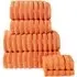Ribbed Cotton Bath Towel - Orange
