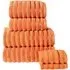 Ribbed Cotton Towel Bundle Set of 6 - Orange