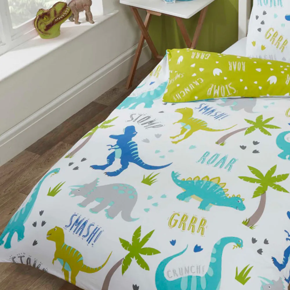 Roarsome Single Reversible Duvet Cover Set - Multi