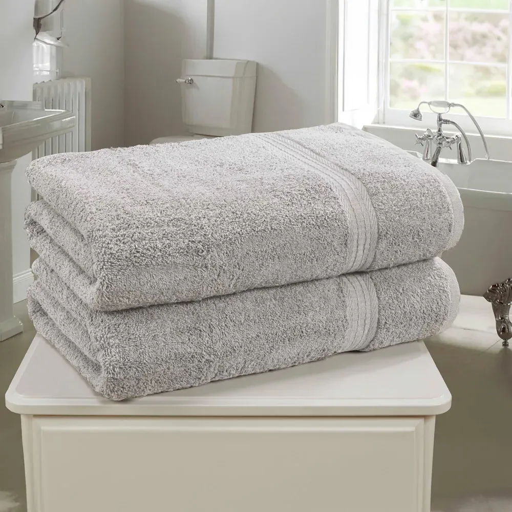 Royal Kensington Cotton Bath Sheet Set of 2 - Silver