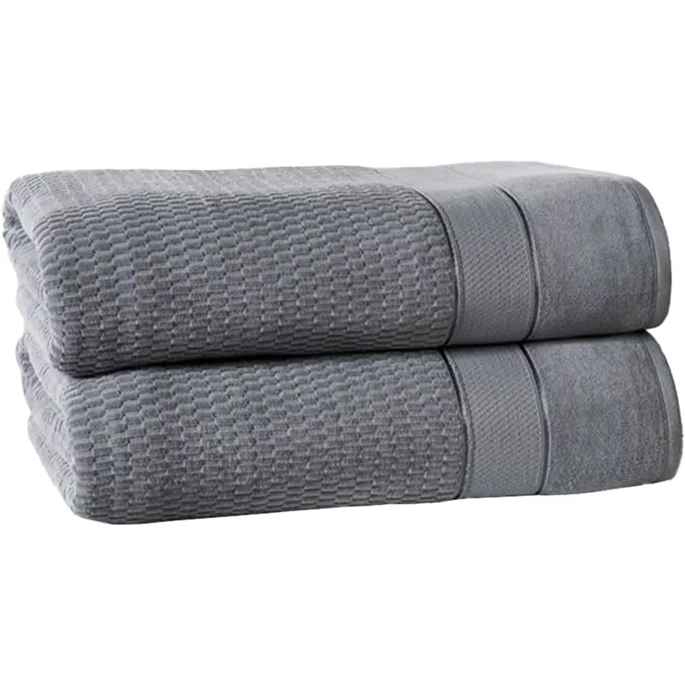 Royal Velvet Bath Sheet Set of 2 - Grey, Cotton